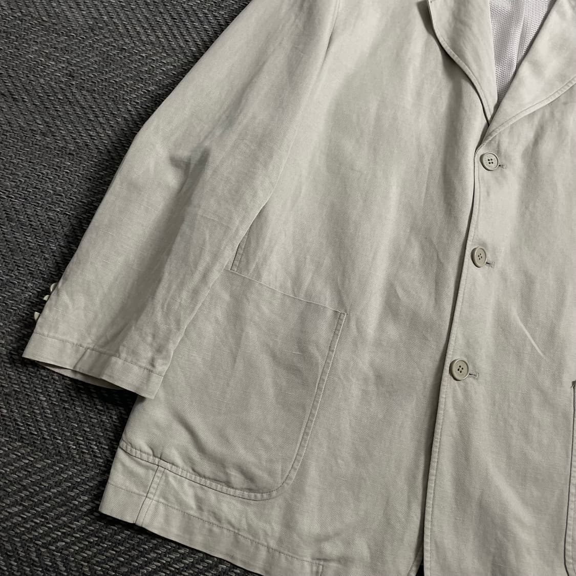 90s 입생로랑 자수로고 아카이브 치노 블레이저 자켓o 4185 상품이미지3