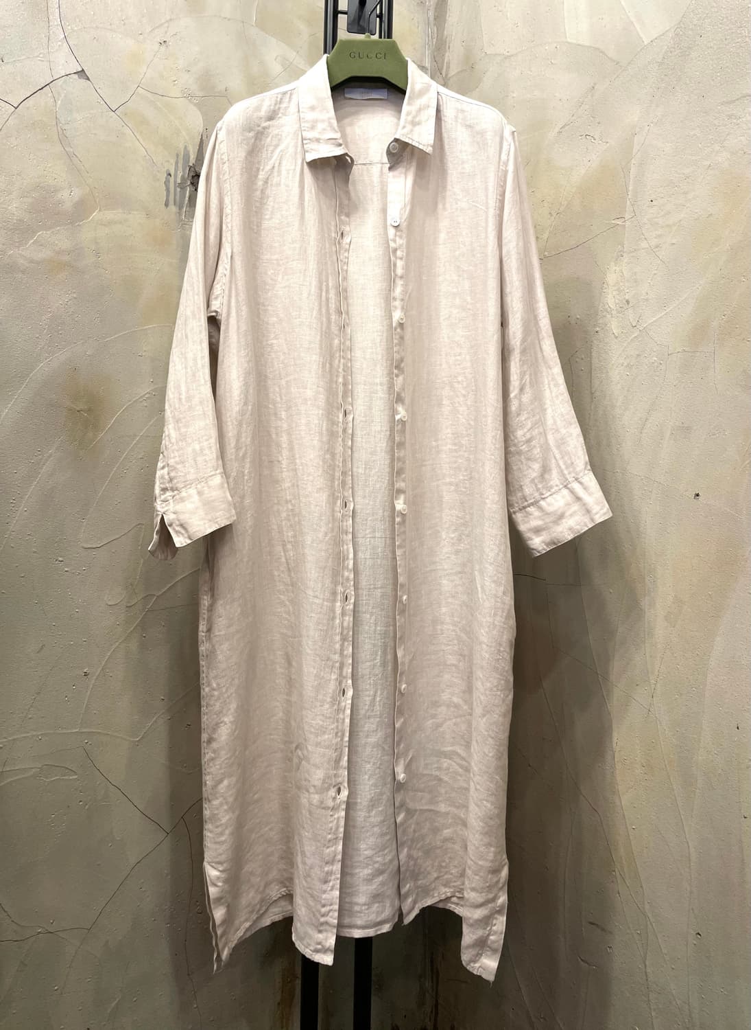 Fedeli 페델리 린넨 100% 셔츠 원피스 가디건 66~77 상품이미지2