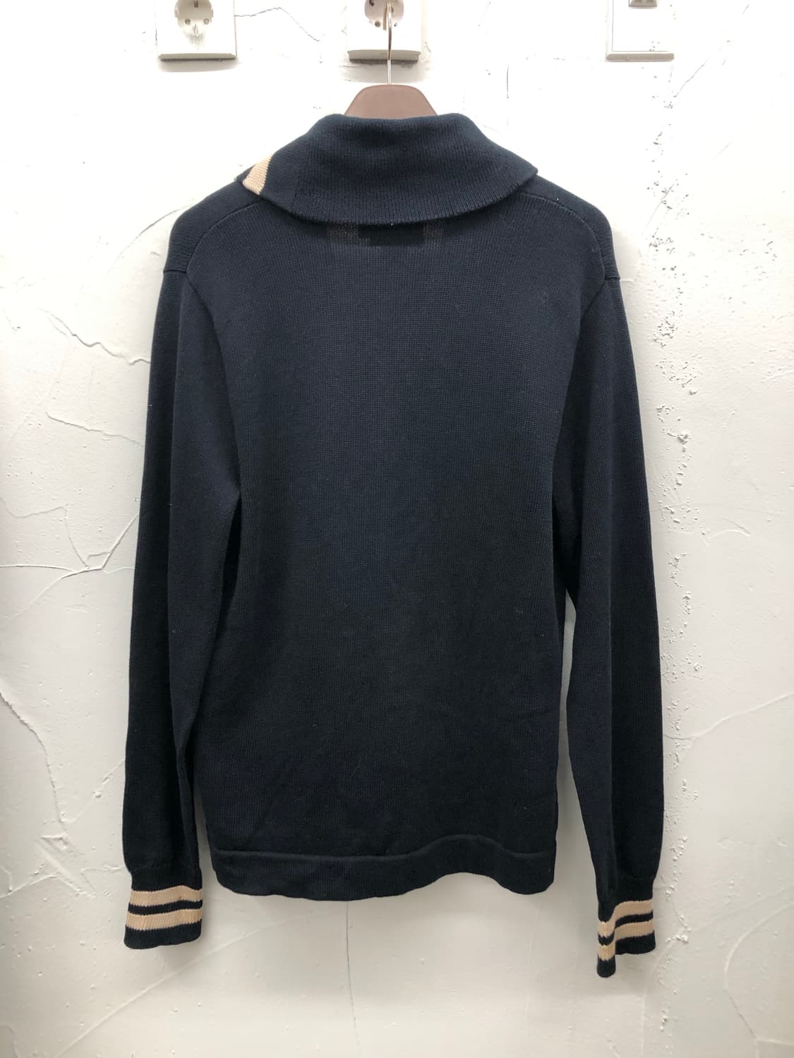 폴로 럭비 라인 숄카라 니트 가디건 상품이미지2