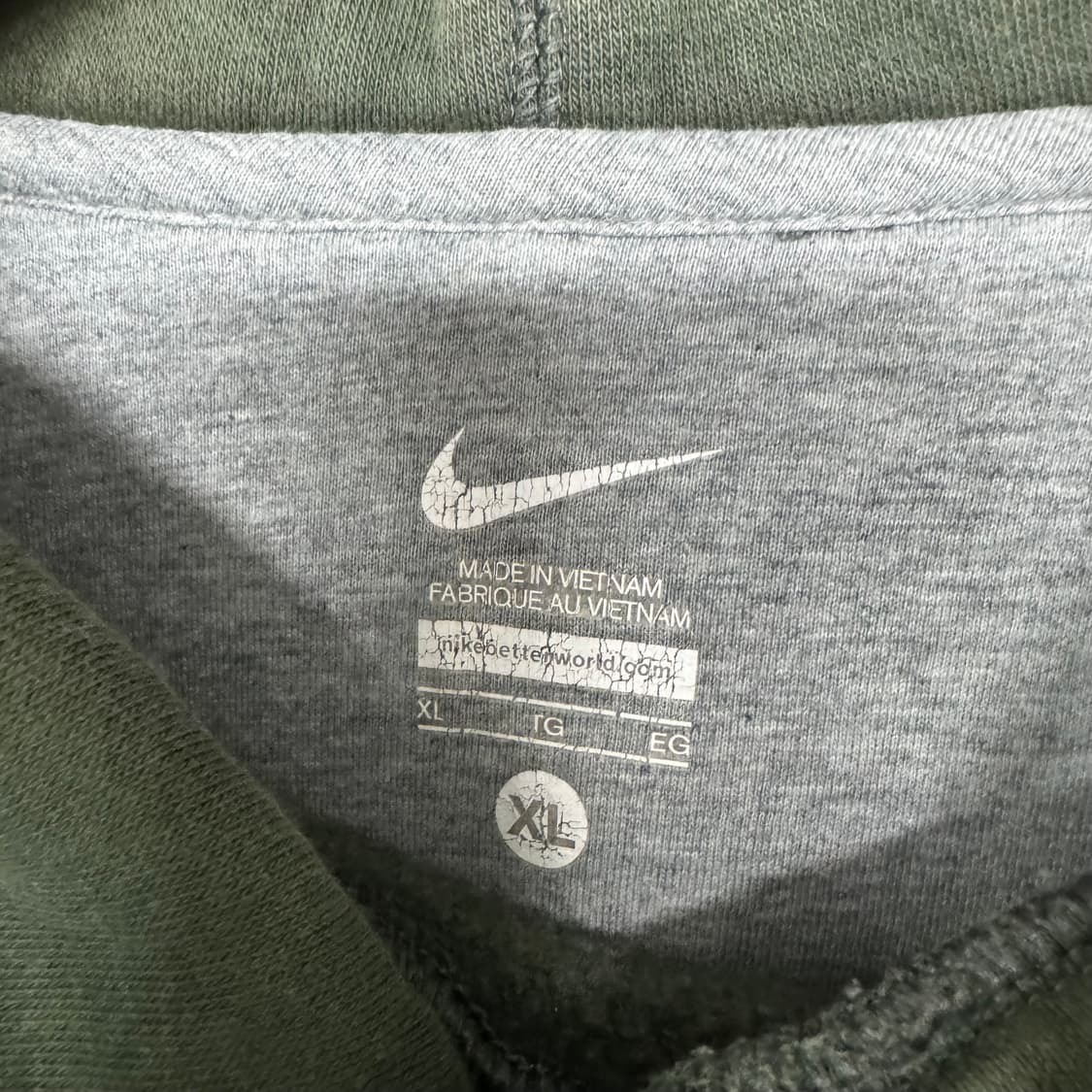 나이키 빅로고 후드티 카키 상품이미지3