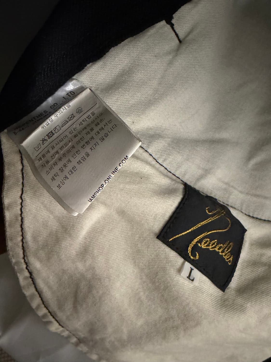 Needles 니들스 페니진 블랙 팬츠 L (32-34) 국내매장판 상품이미지4