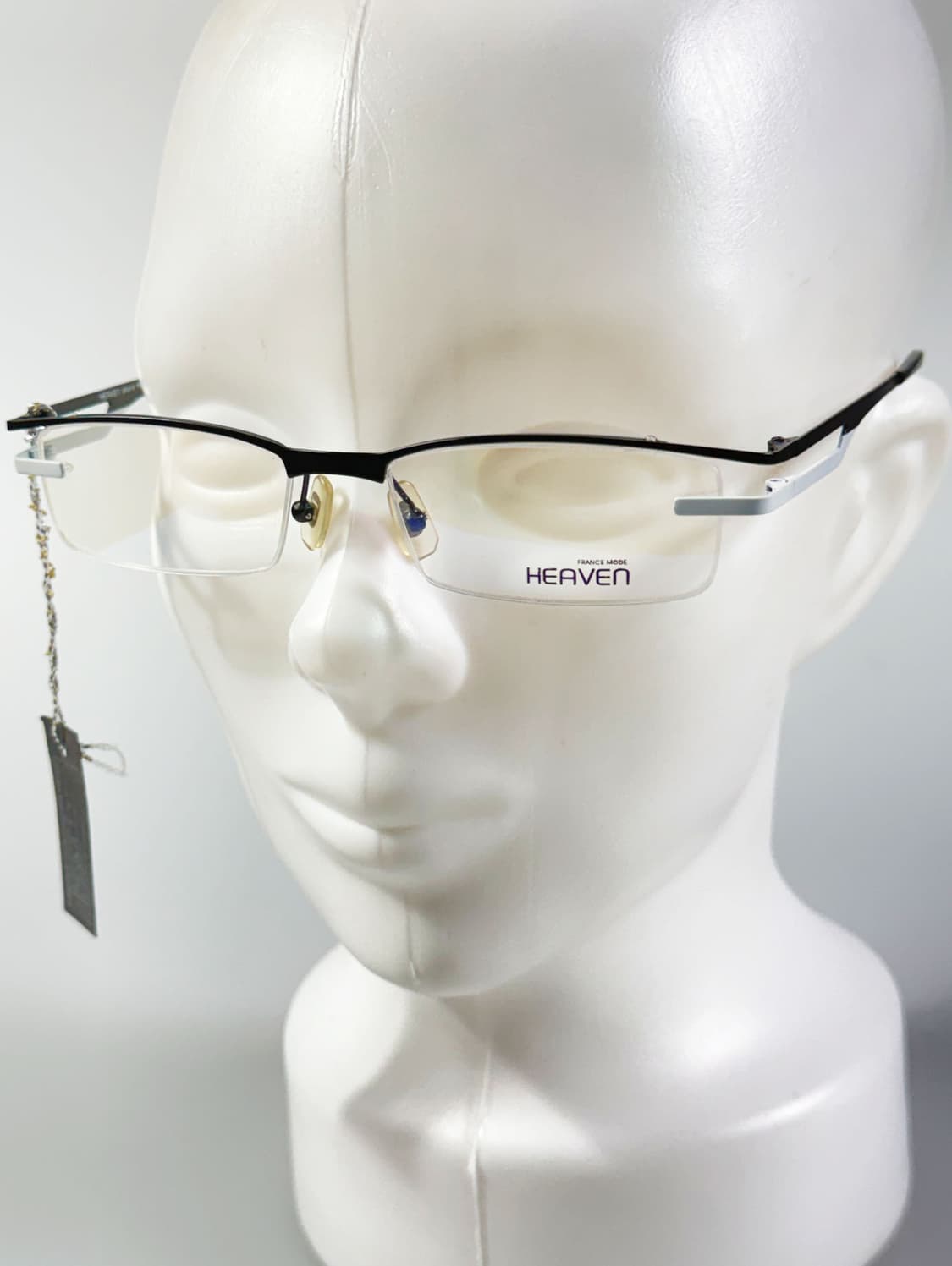 HEAVEN 메탈 스퀘어 반무테 프레임 빈티지 안경 상품이미지8