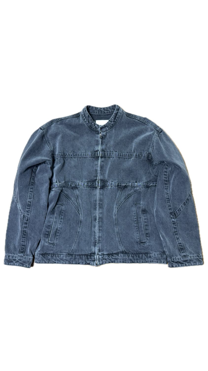 인사일런스 디바이드 패널 데님 바이커 자켓 상품이미지3