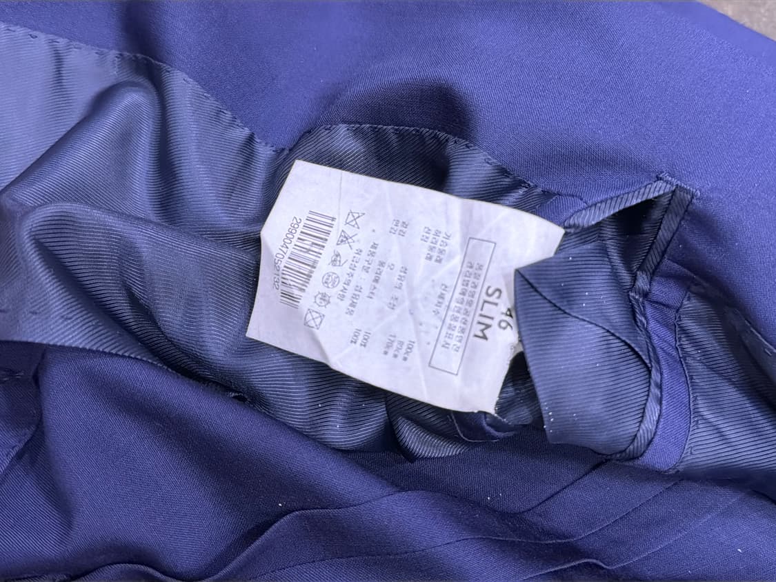 맨온더분 슬림 블레이저 싱글 자켓 네이비 46 상품이미지8