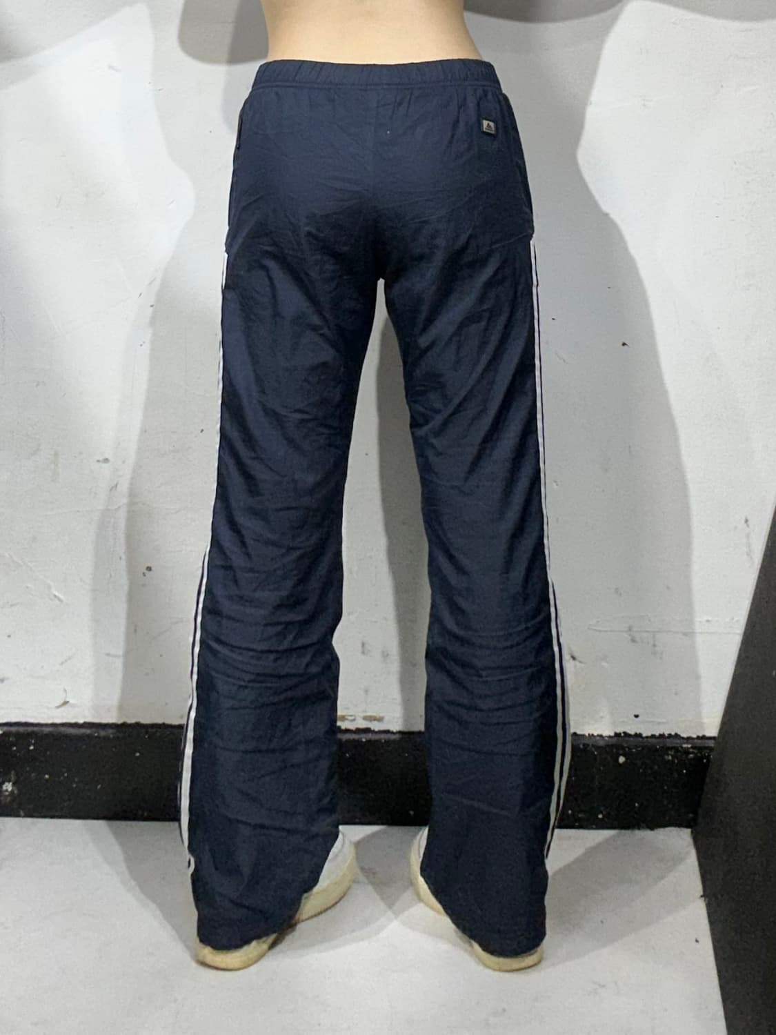 아디다스 핑크 로고 네이비 화이트 삼선 트레이닝 바지 트랙 팬츠 S 상품이미지3