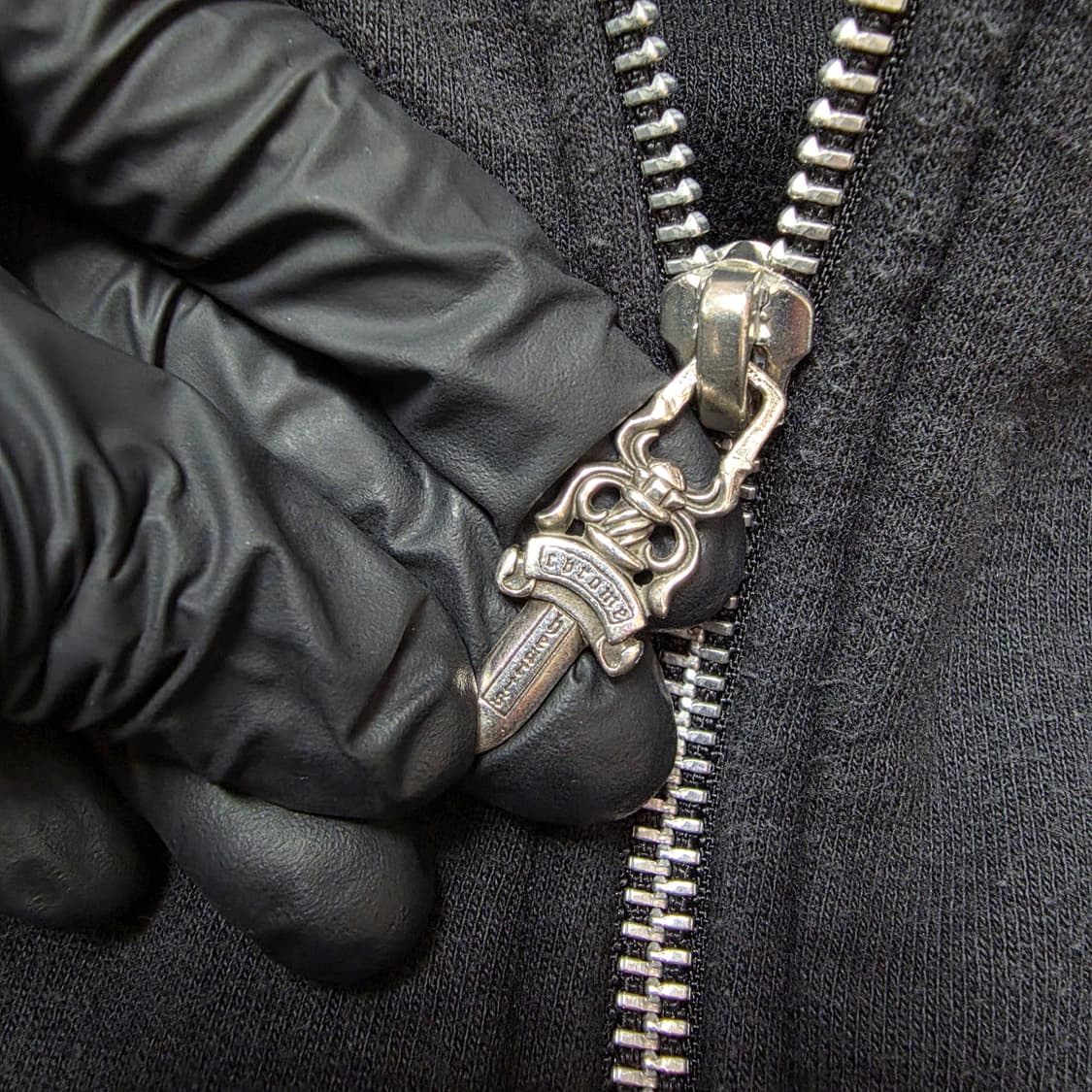 {클로젯}[M]크롬하츠 홀스슈 플로랄 헤비웨이트 후드집업 자켓 상품이미지7