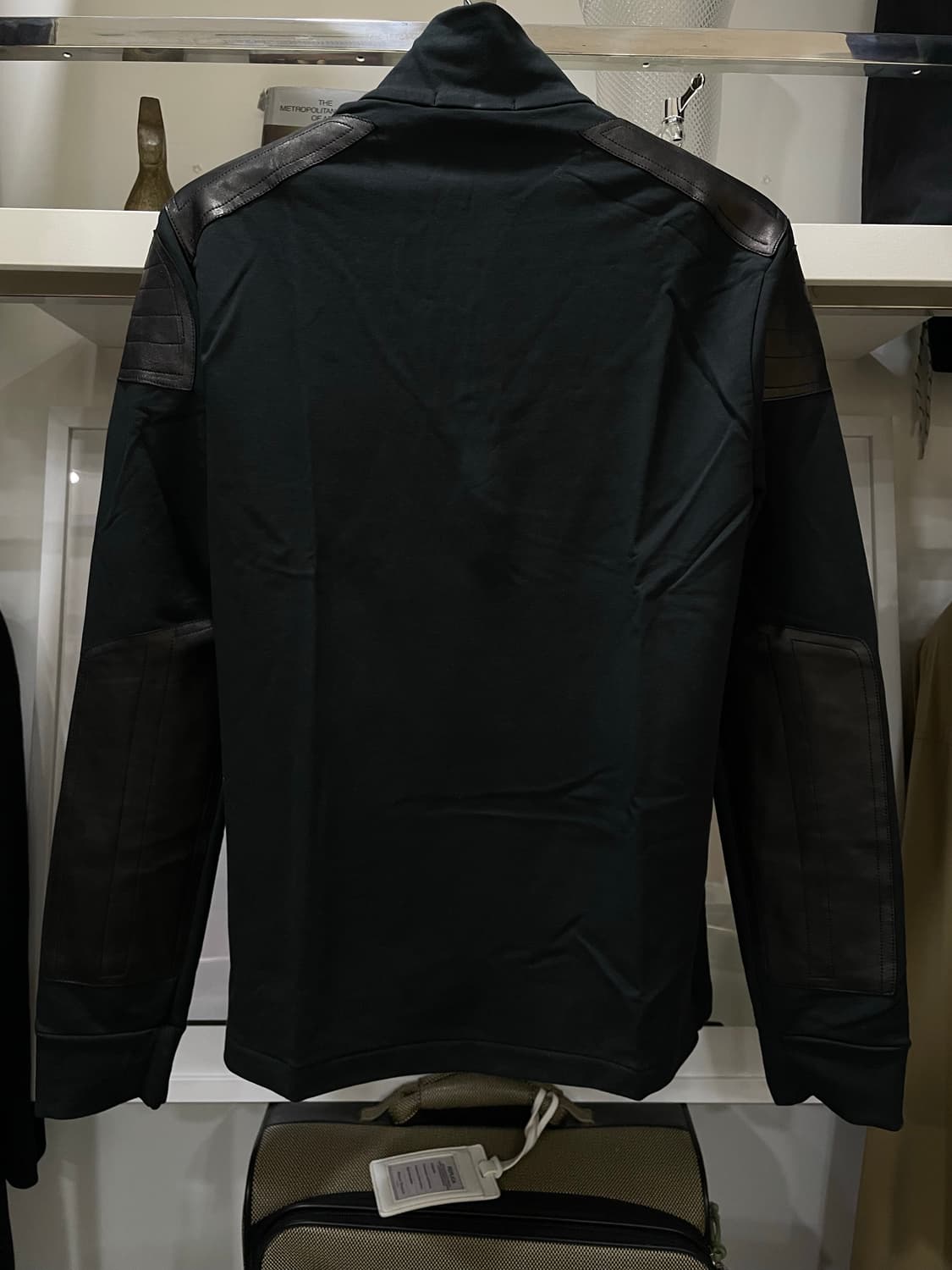 폴로랄프로렌(블랙라벨)/블랙 양가죽매치 하프집업(M) 상품이미지2