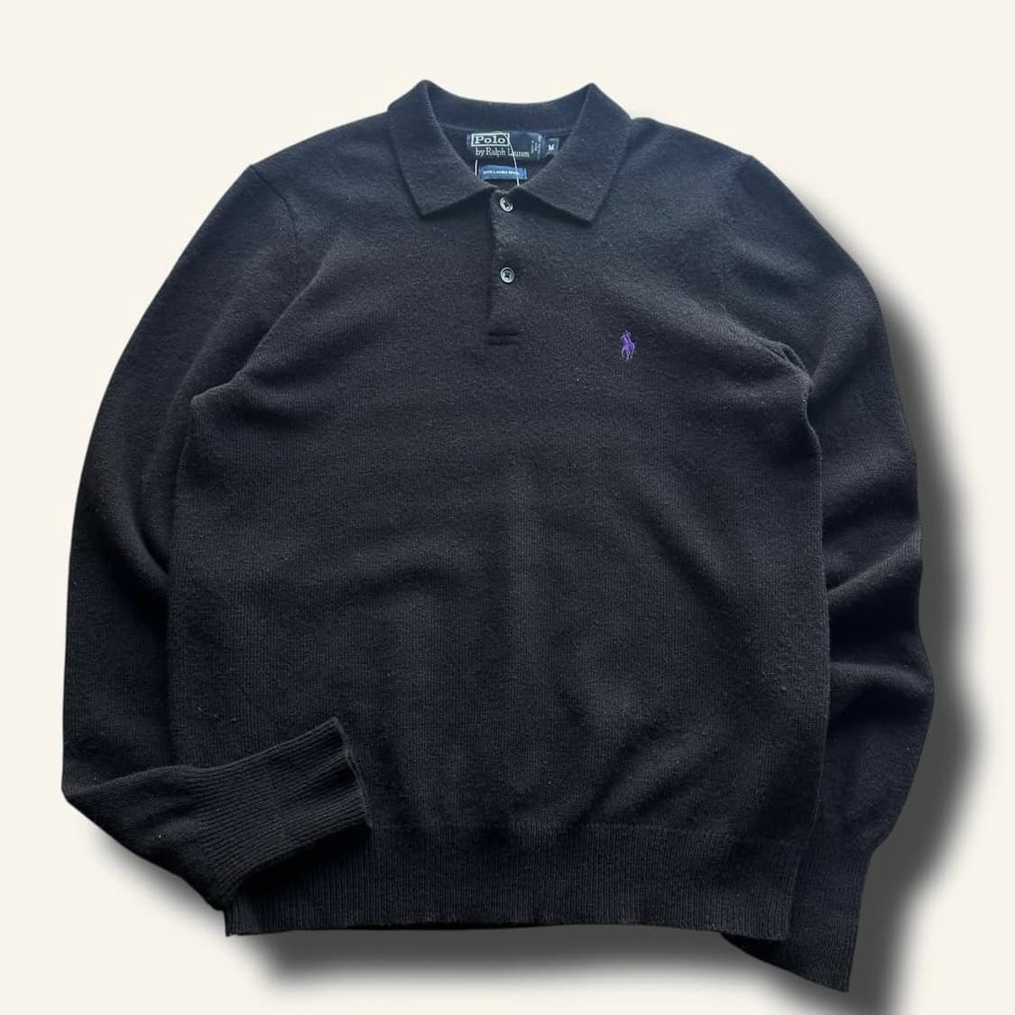 폴로랄프로렌 블랙 램쓰울 카라 니트 상품이미지1