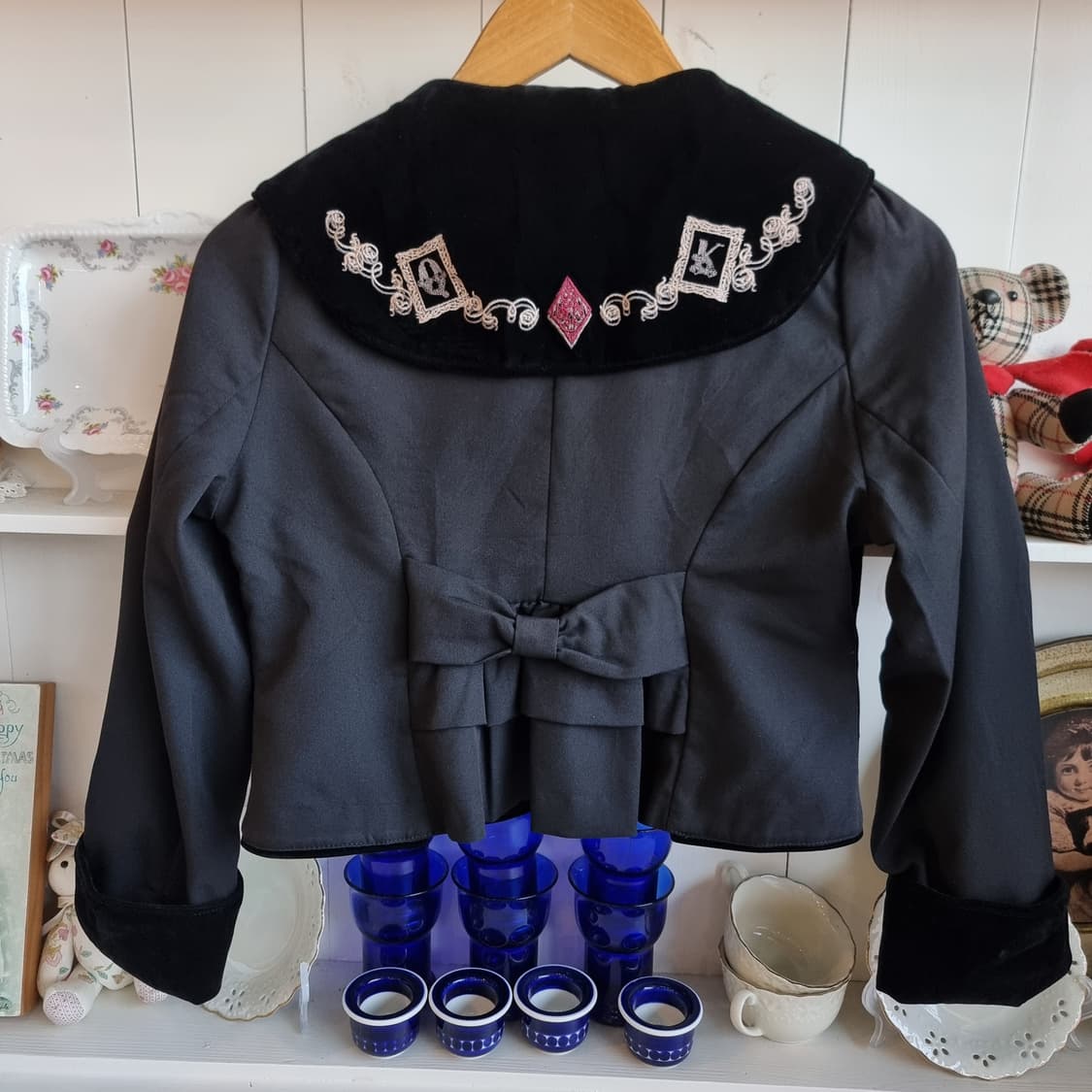 Amawel(아마벨) 트럼프 벨벳 빅카라 자켓 상품이미지7