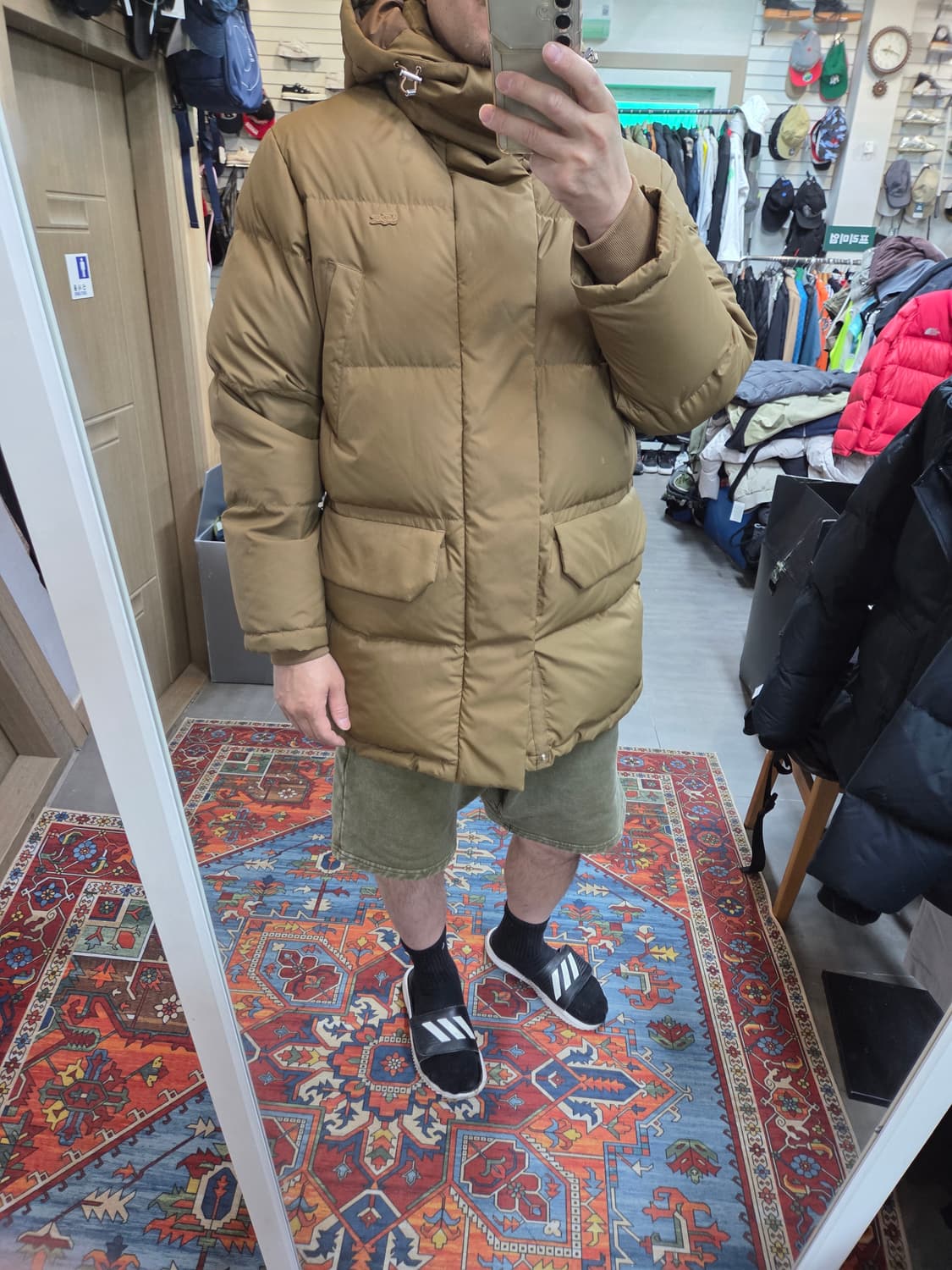 라코스테 미들 다운파카 패딩 한국사이즈 L 상품이미지7