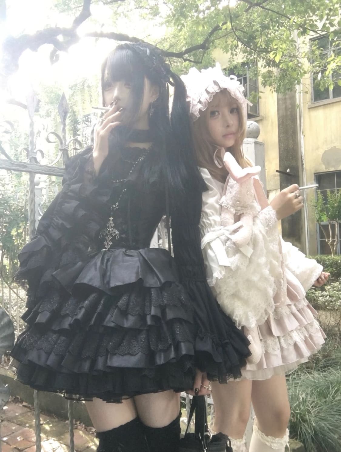 고익 로리타 고스로리 드레스 헤도레 가방 세트 상품이미지1