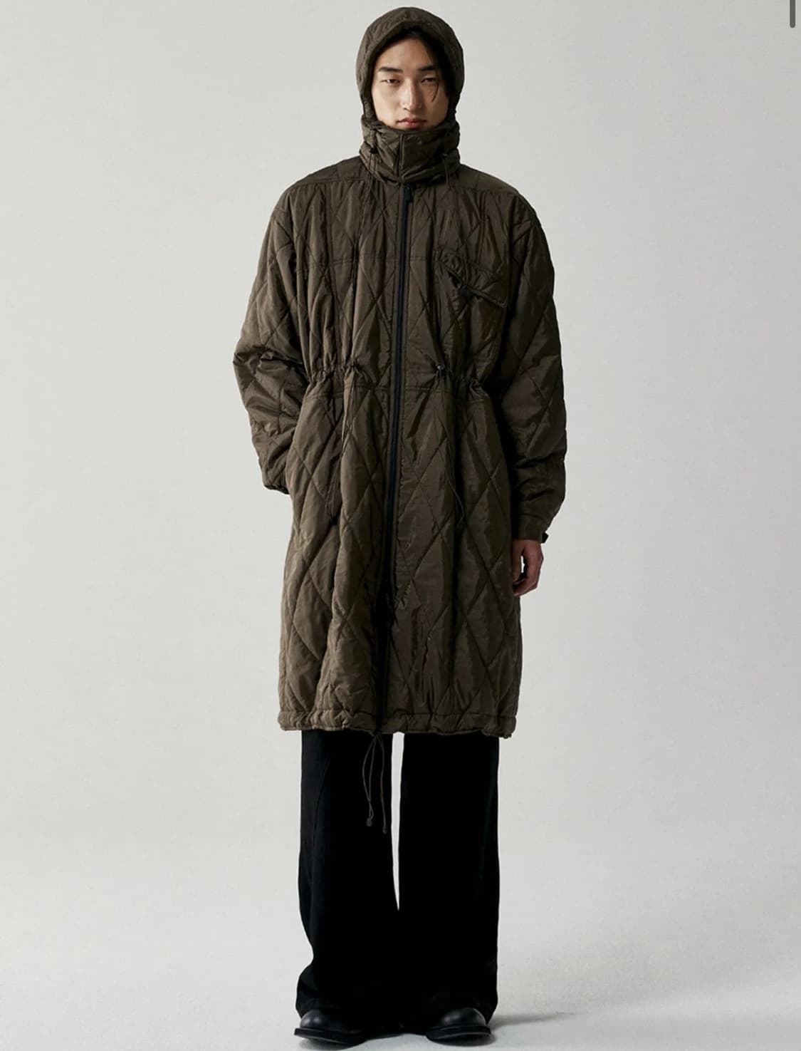 르마드 (디테쳐블 후드 퀼팅 자켓) 카키 상품이미지1