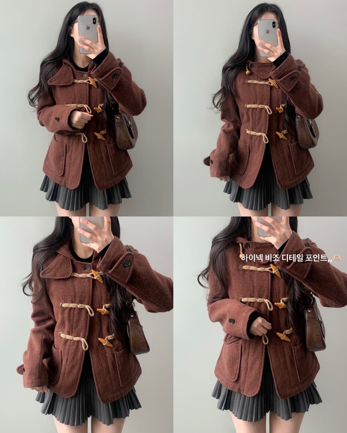 빈티지 브라운 더플 숏코트   상품이미지1