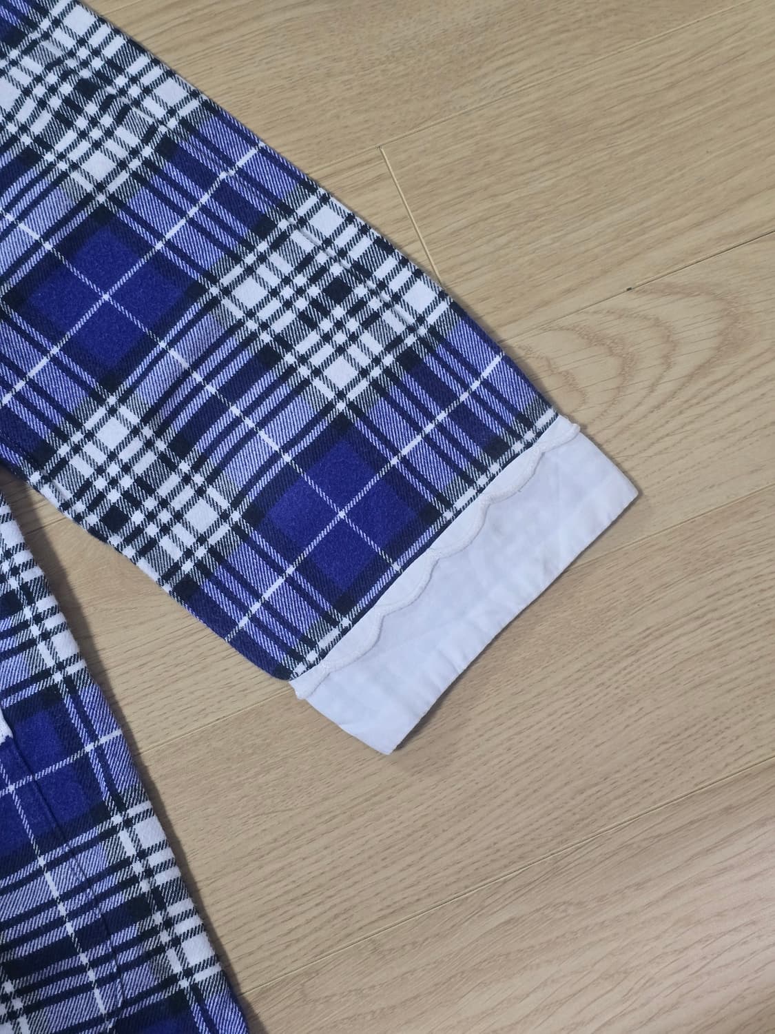 츠모리치사토 체크 블루 슬립웨어 상품이미지4