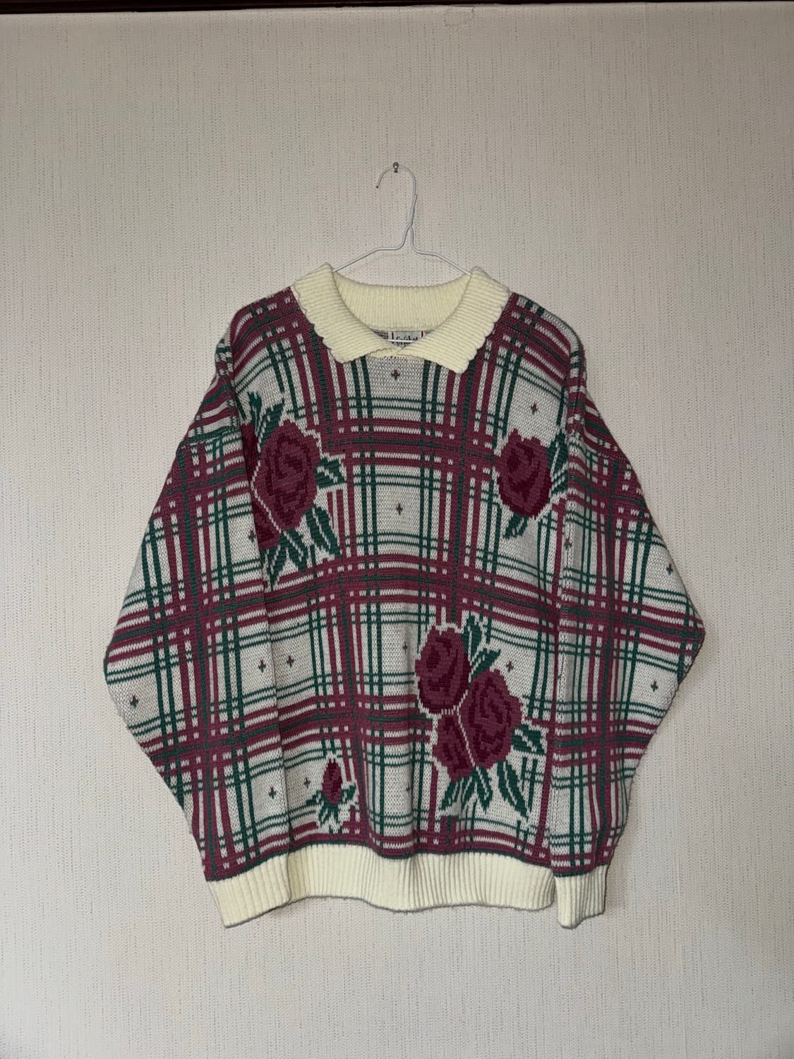 캐나다 빈티지 장미 니트 그랜마코어 상품이미지1