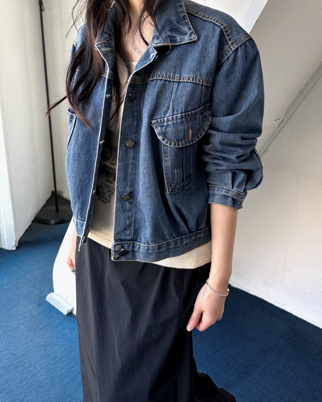 Denim utility pocket design blouson 상품이미지1