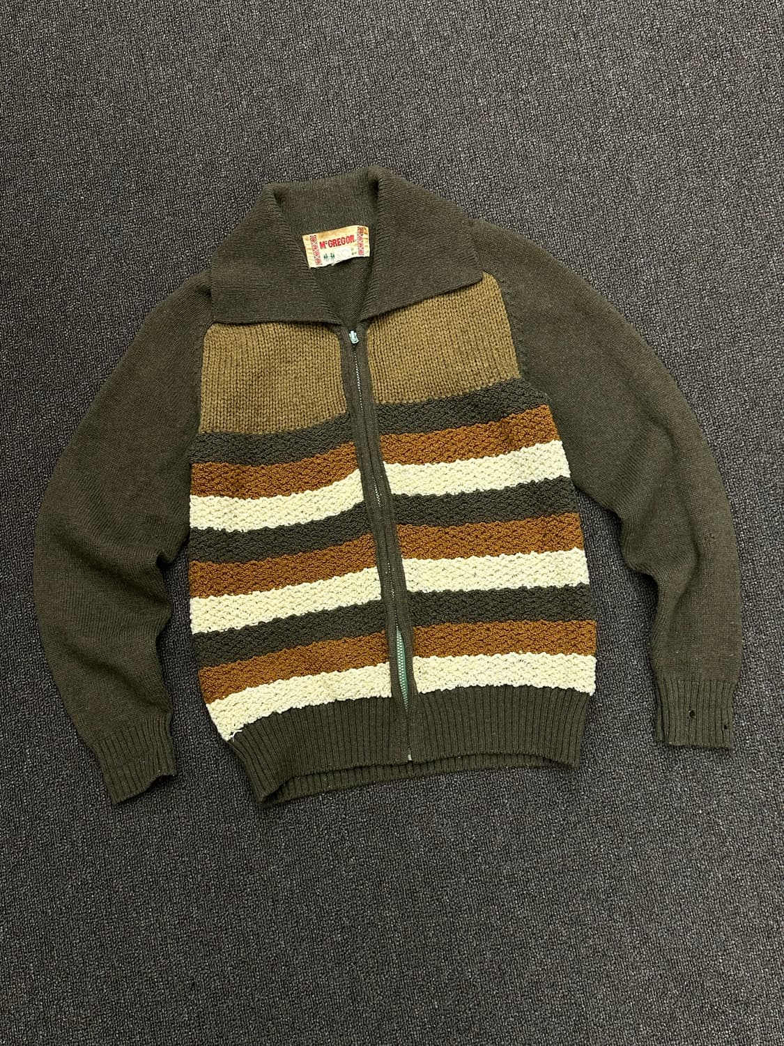 M)맥그리거 빈티지 코위찬 울집업 니트 상품이미지1