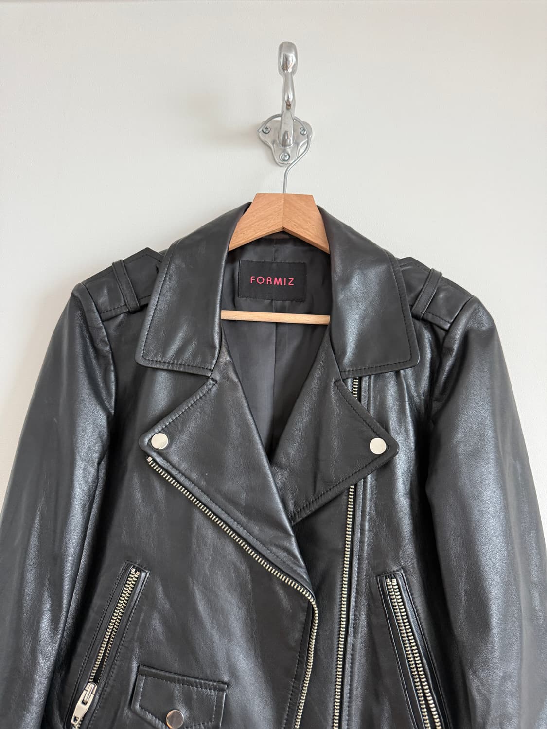 Pre owned 레더 램스킨 라이더 자켓 상품이미지2