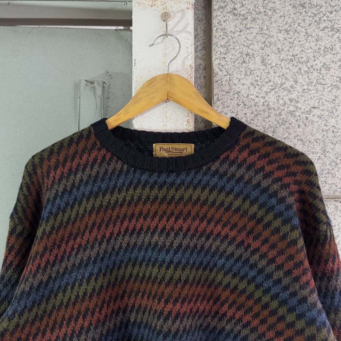 폴 스튜어트 PER 자카드 패턴 울 니트 상품이미지4