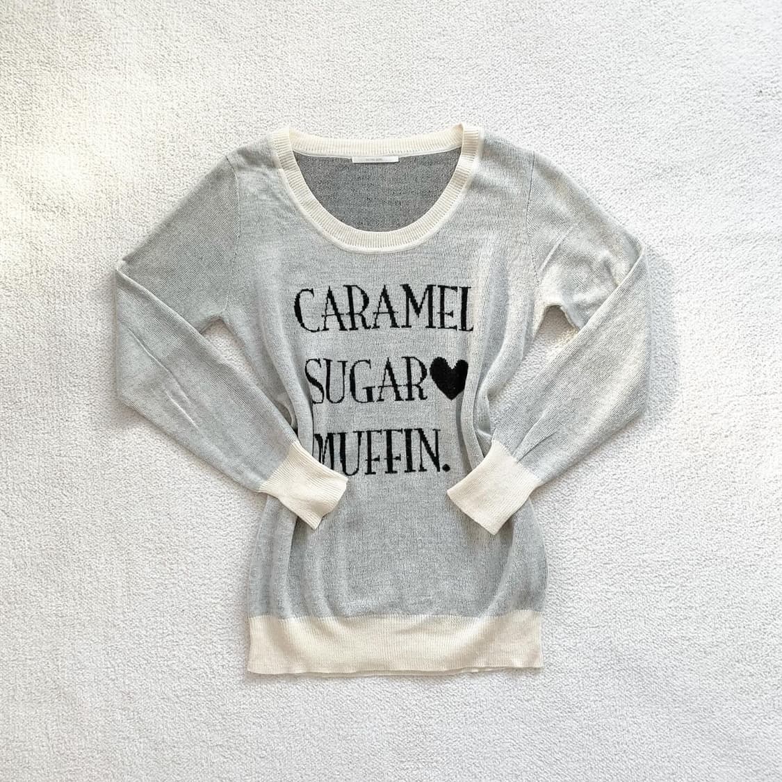 러블리갸루 레터링 하트 니트 상품이미지2