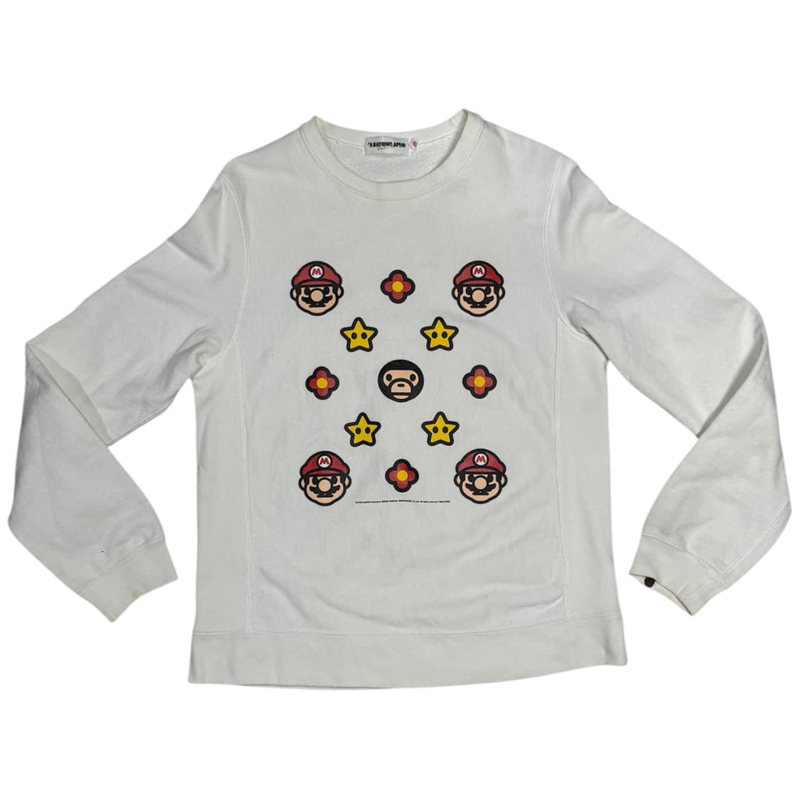 2008 니고 베이프x마리오 베이비 마일로 모노그램 맨투맨 스웨터 상품이미지1