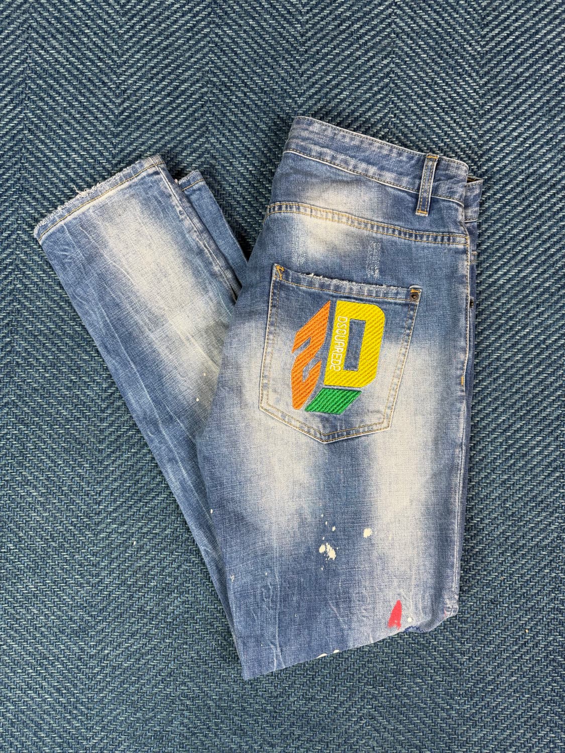 Dsquared2 스타일 빈티지 데님 팬츠 (EU 48 / M~L) 🔥 상품이미지1