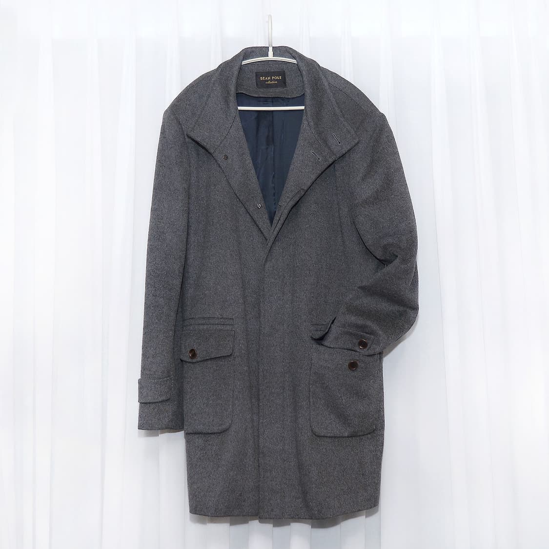 빈폴 컬렉션 이탈리안 캐시미어 하이넥 스탠카라 코트 (100-105) 상품이미지1