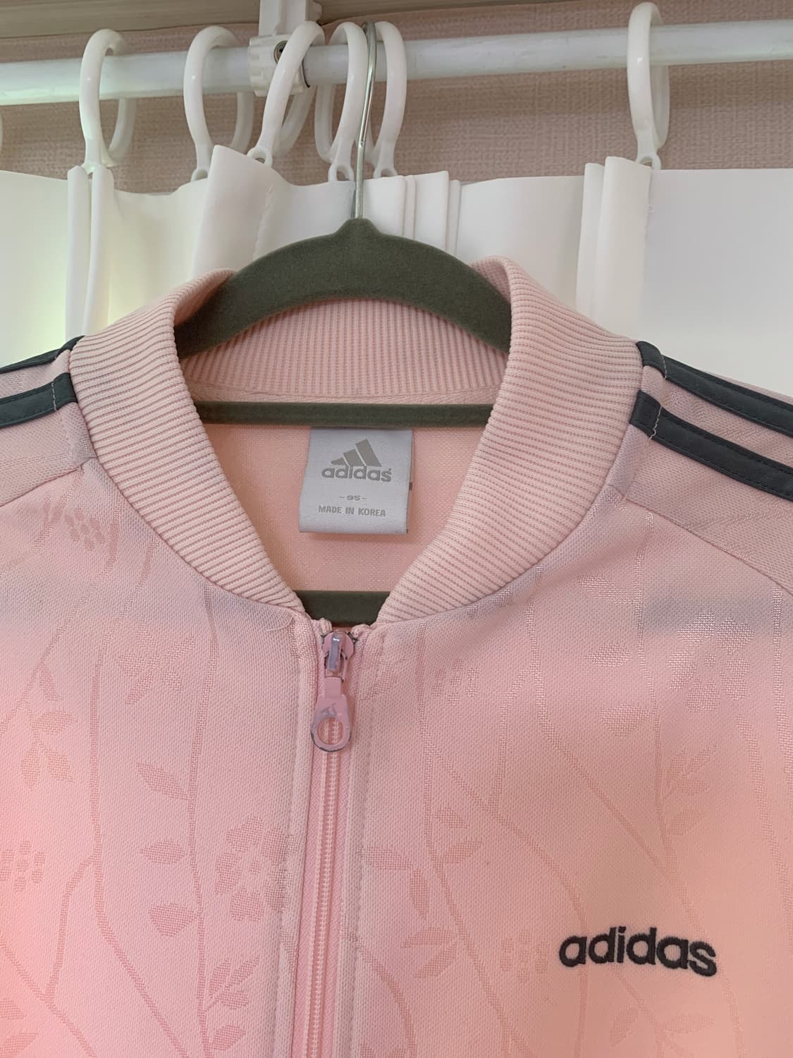 아디다스 회색트랙배색 핑크 져지 상품이미지2