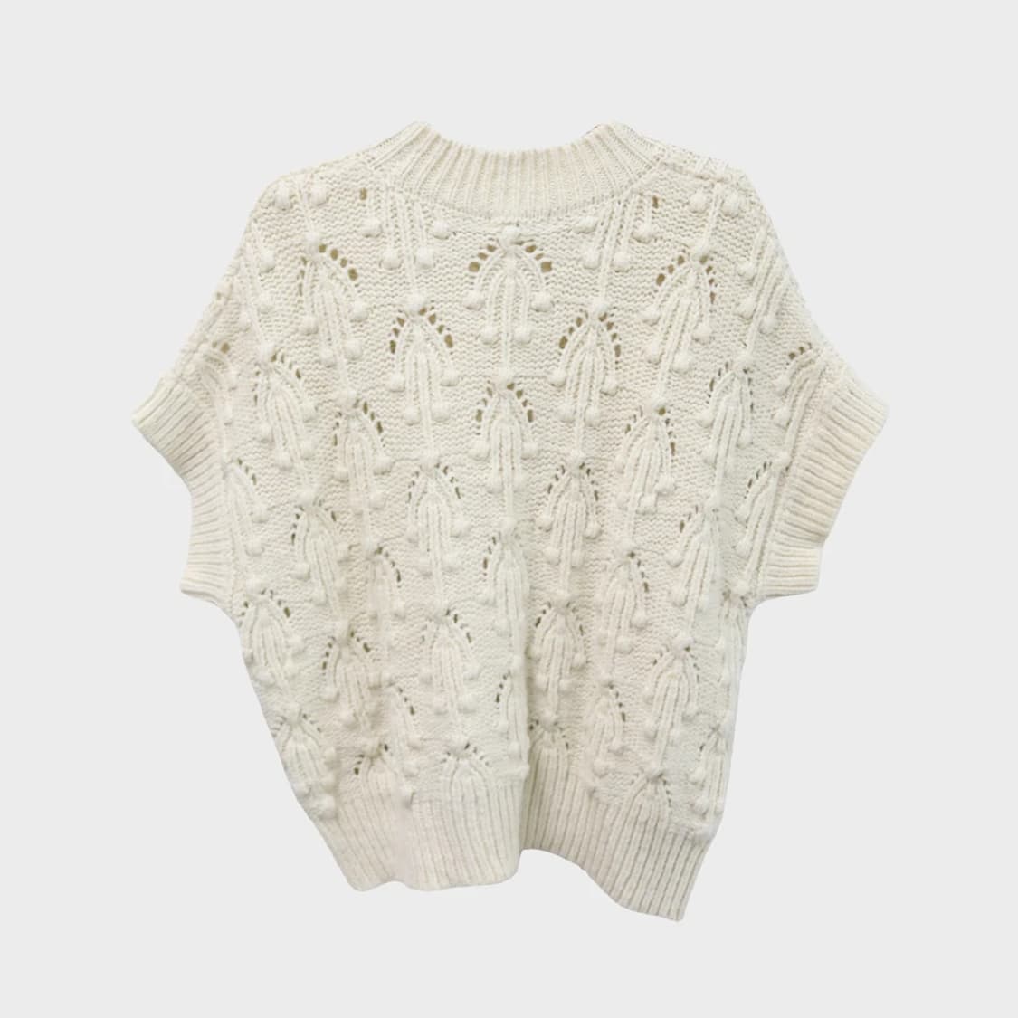 어스뮤직 폼폼 펀칭 니트 베스트 61972 상품이미지2