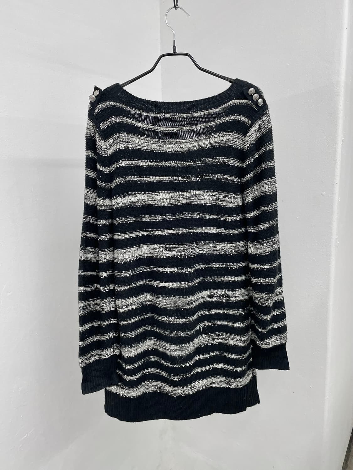 스트라이프 버튼 니트 원피스 상품이미지7