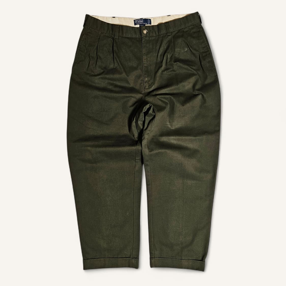 [35][폴로 랄프로렌] 90's 하몬드 투플리츠 클래식 치노팬츠 상품이미지1