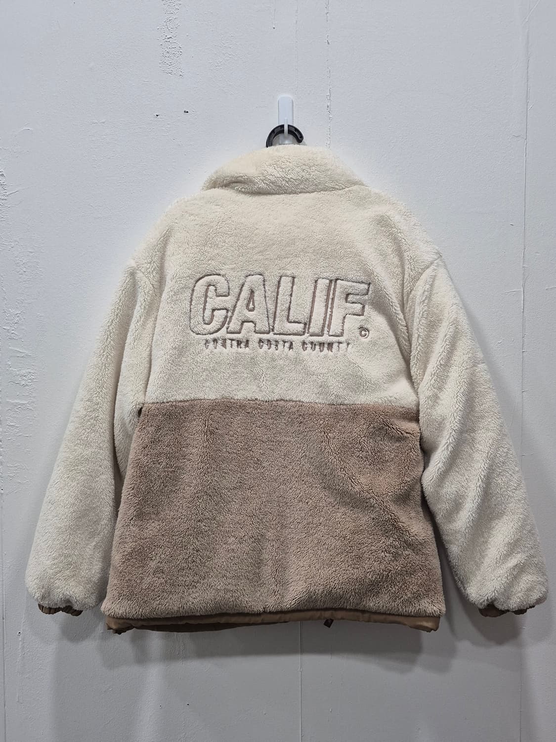 후아유 양면 후리스 패딩 오버핏 S 상품이미지2