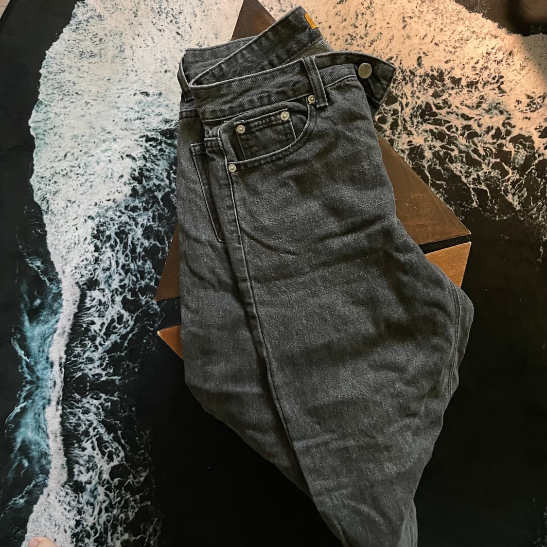 Vintage Black denim jeans 상품이미지2