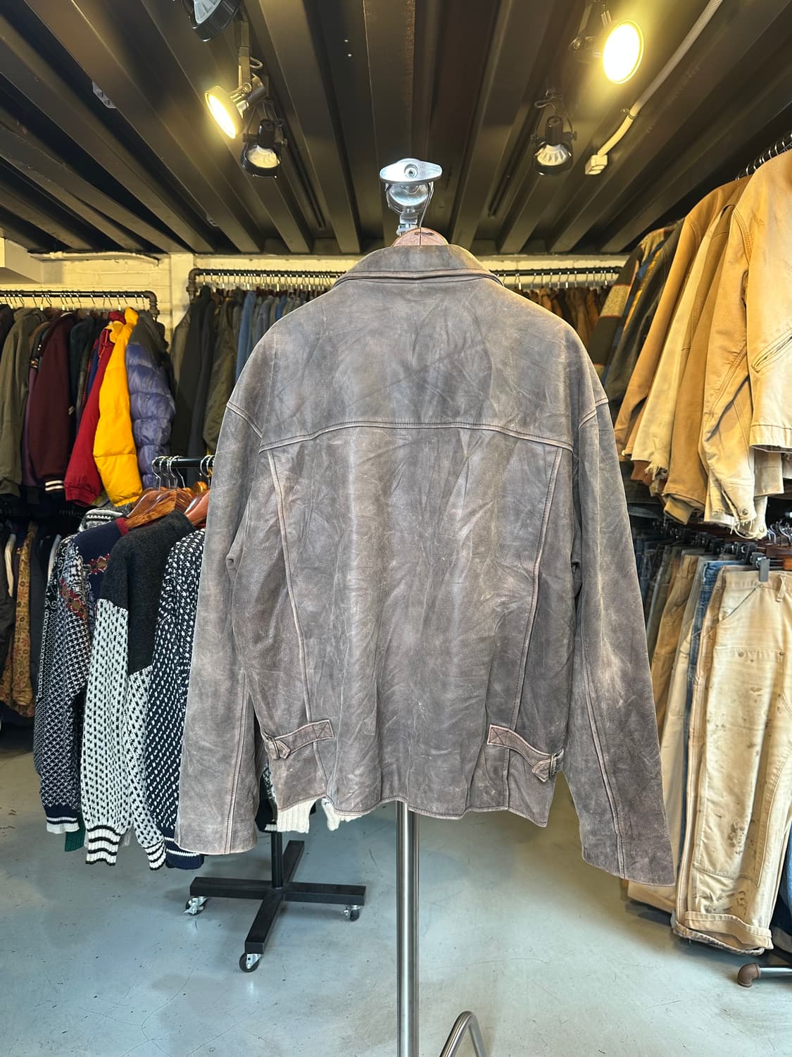 Us Wings 헤비 리얼 레더 A-2 플라이트 자켓 상품이미지2