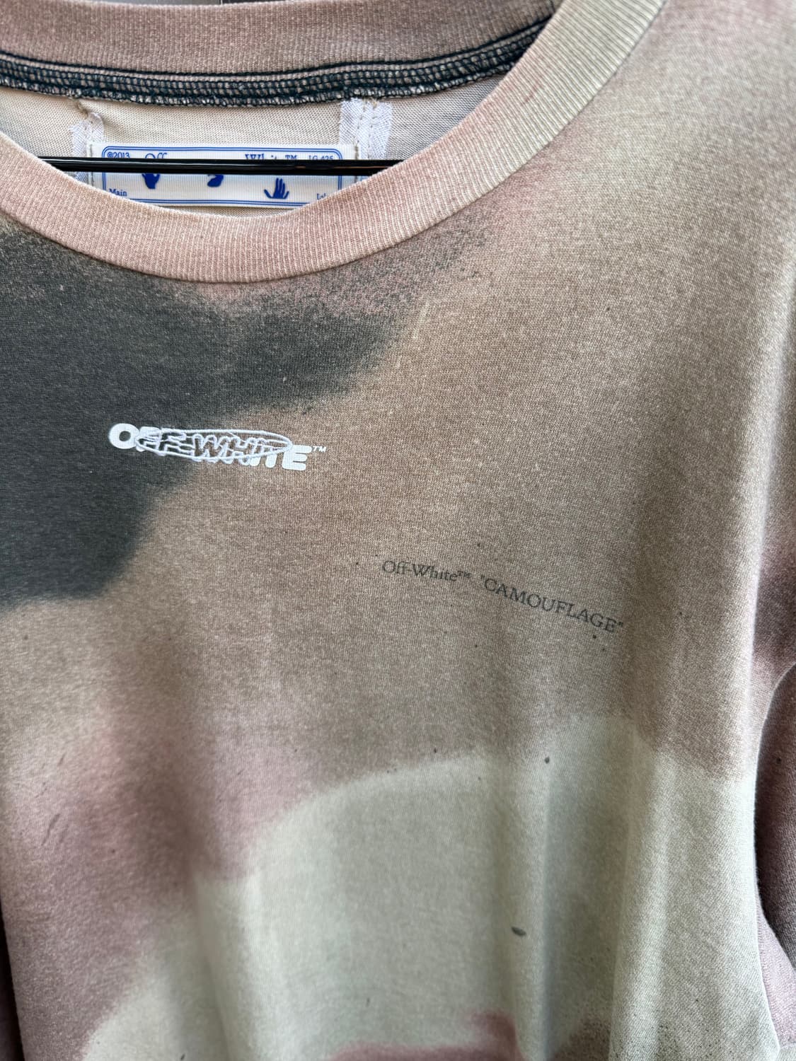 L/ 오프화이트 카모플라주 백로고 반팔 상품이미지6