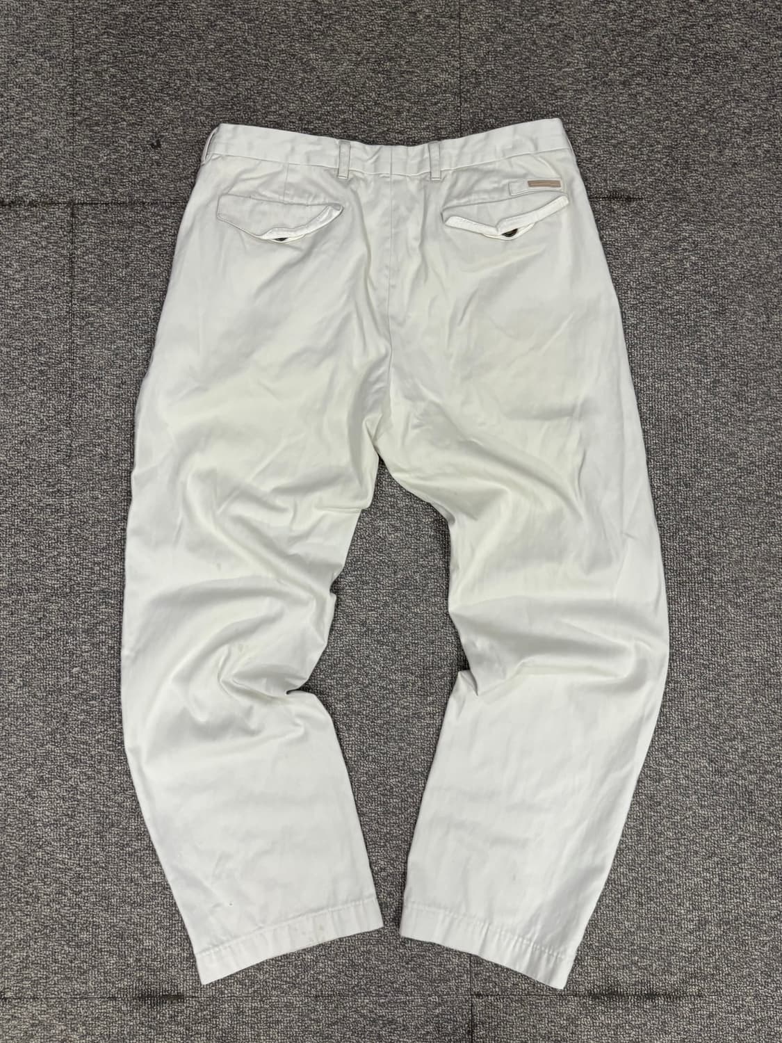 프라다 화이트 코튼 팬츠 상품이미지2