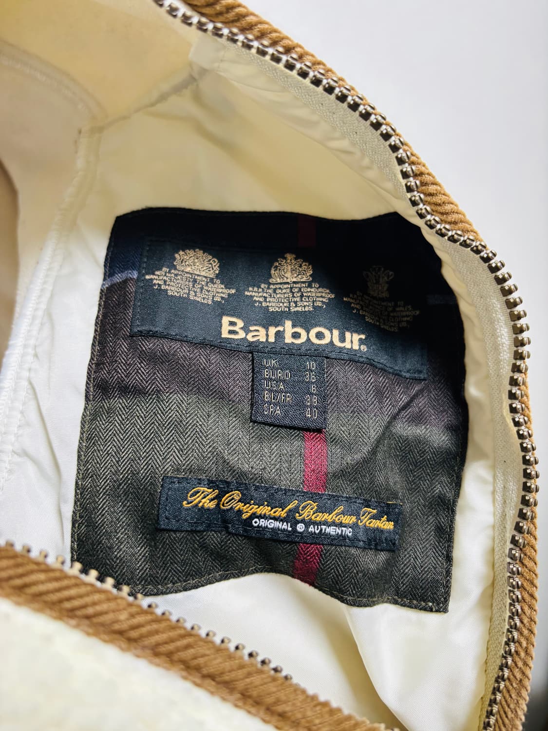 바버 Barbour 코듀로이 배색 플리스 집업 자켓 상품이미지4