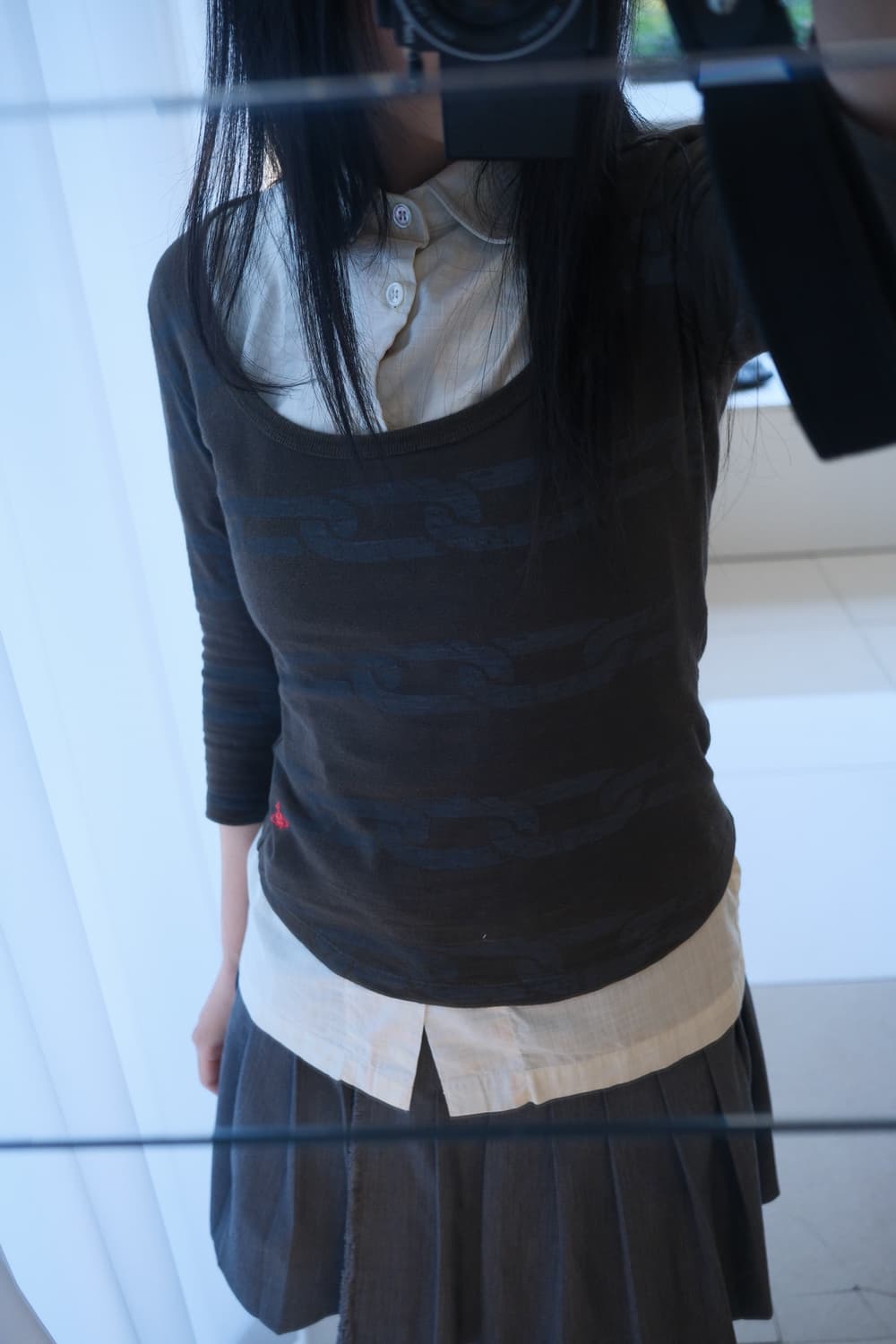 Hidden check linen shirt 상품이미지6