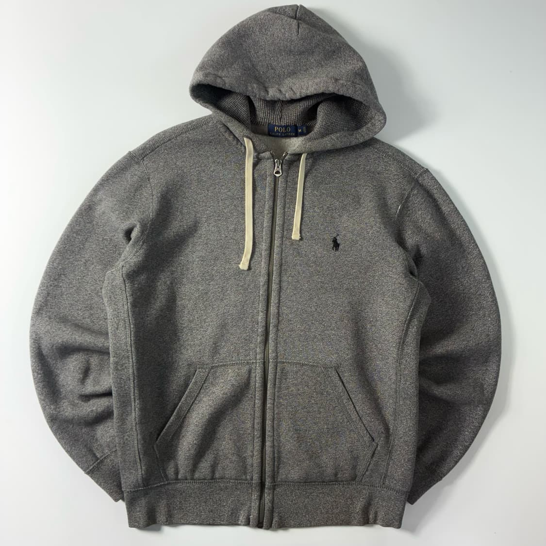 Polo  폴로 랄프로렌 자수 코튼 그레이 써멀 후드집업  상품이미지1