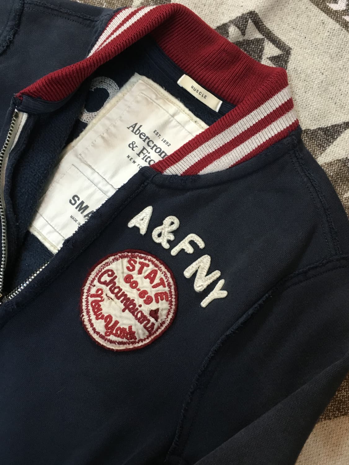 아베크롬비 패치 코튼 집업 자켓 상품이미지7