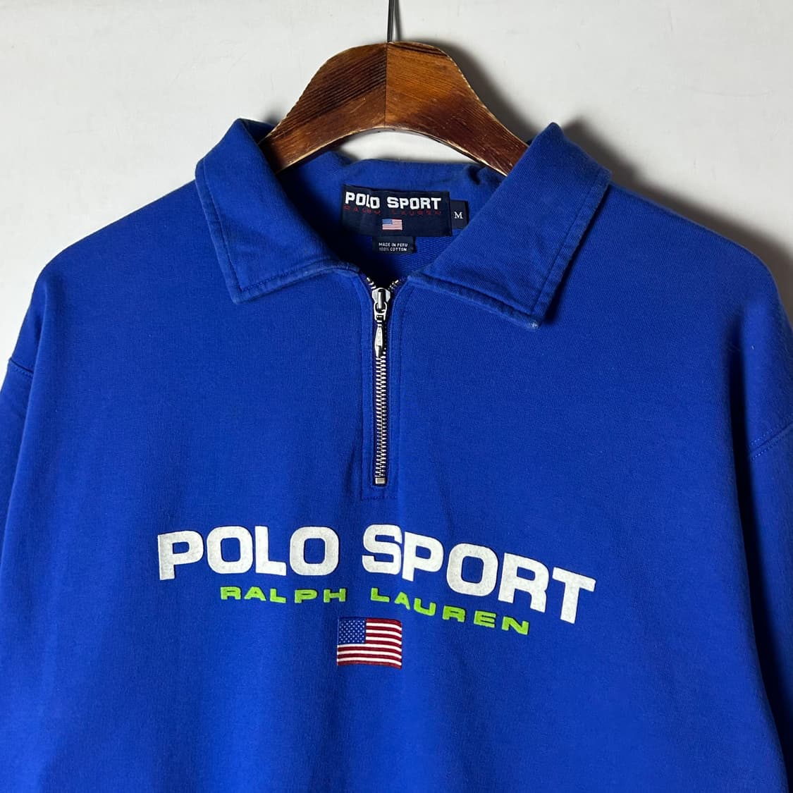 [POLO] 00s 폴로스포츠 스펠아웃 하프집업 맨투맨 상품이미지3
