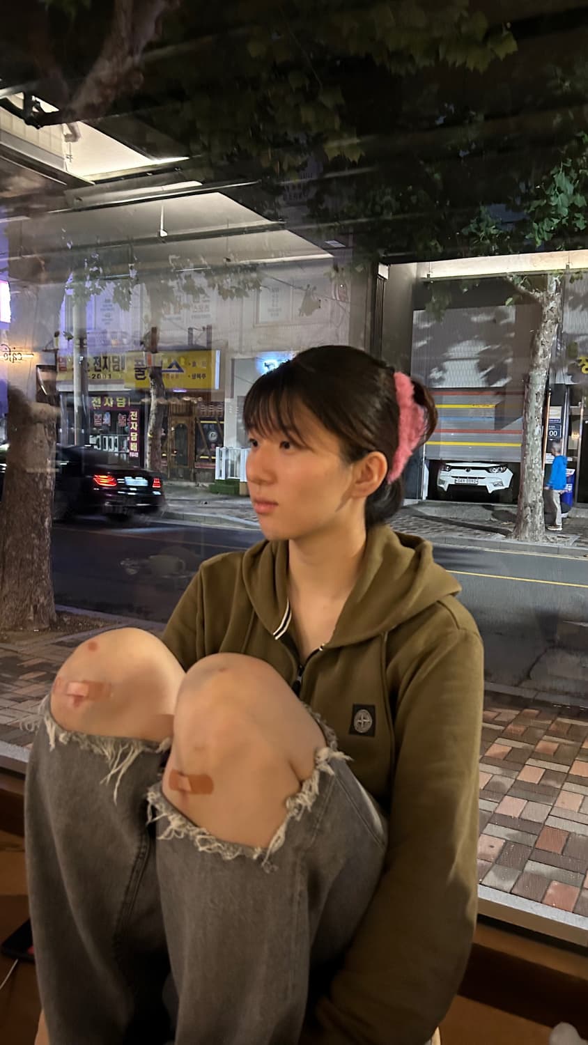 스톤아일랜드 후드집업 카키 상품이미지5