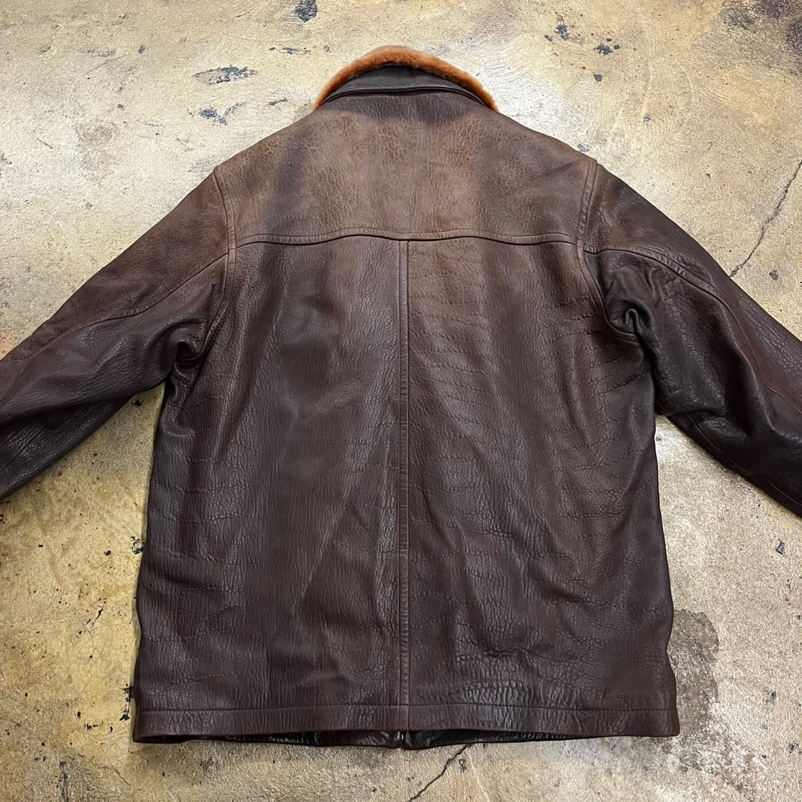 [정품/95] 갤럭시 브라운 가죽 무스탕 자켓 b10 상품이미지4