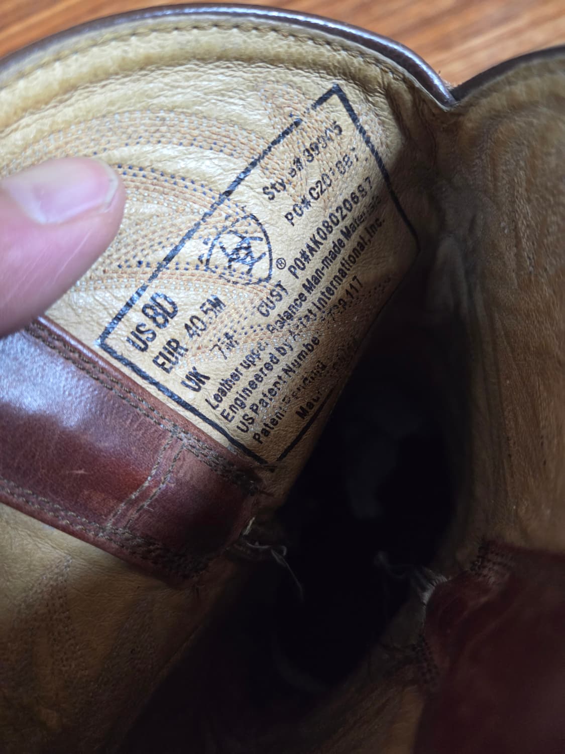 Ariat 빈티지 웨스턴 부츠 uk 7m 255 상품이미지5