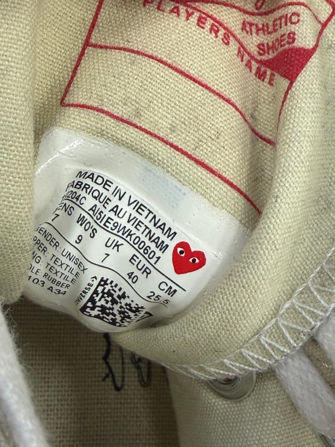 컨버스 척 꼼데가르송 하이 스니커즈 상품이미지9