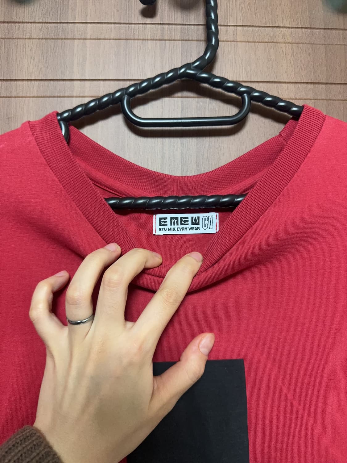 EMEW 에투믹 에브리웨어 빈티지 Emo 펑크 반팔 티셔츠 red 상품이미지4