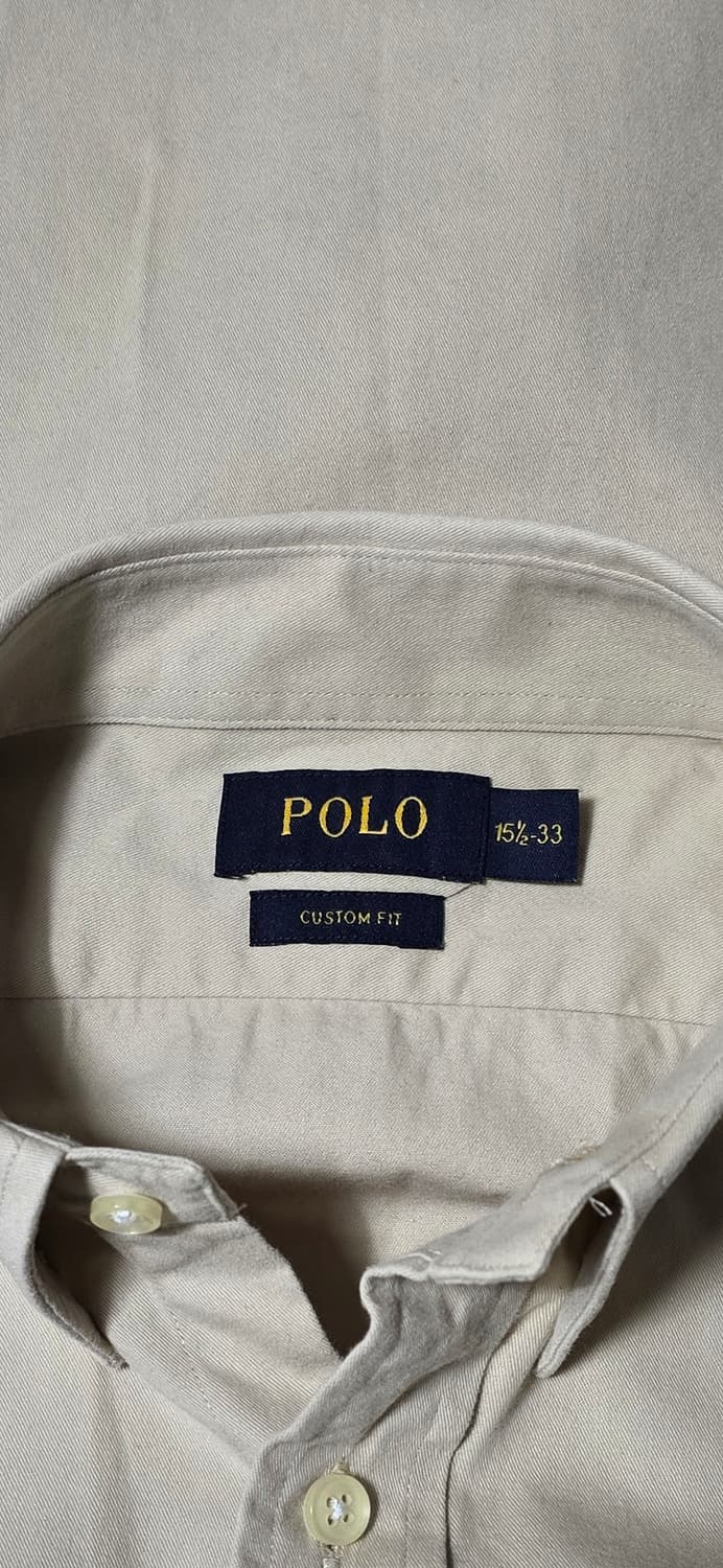 폴로 랄프로렌 커스텀 핏 셔츠 베이지 M/L 상품이미지3