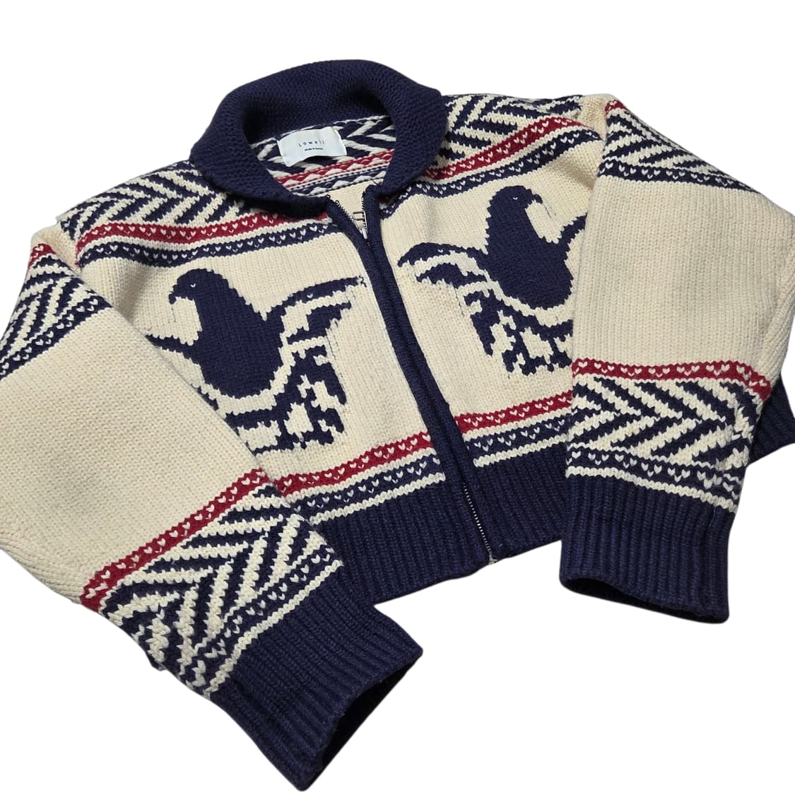 Lowell 로웰 여성 빈티지 코위찬 니트 자켓 상품이미지3