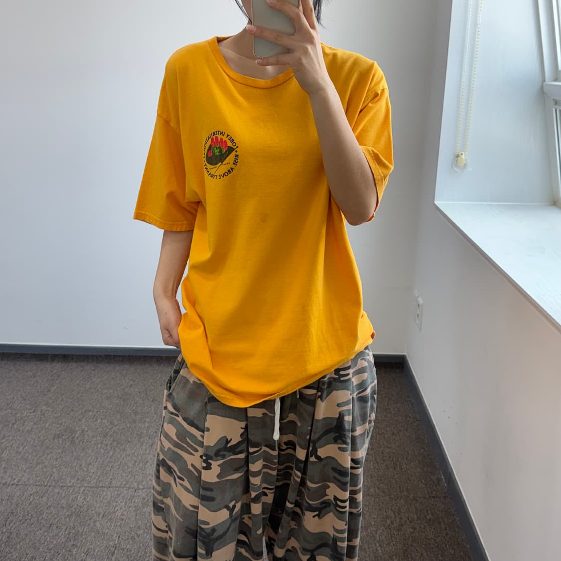 Obey 오베이 백포인트 옐로우 반팔 상품이미지1
