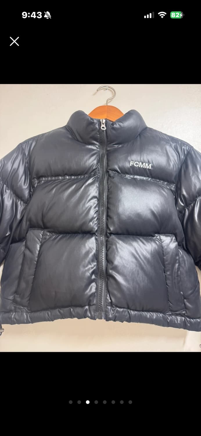 FCMM 글로시 크롭 패딩 점퍼 블랙 색상 S 상품이미지2